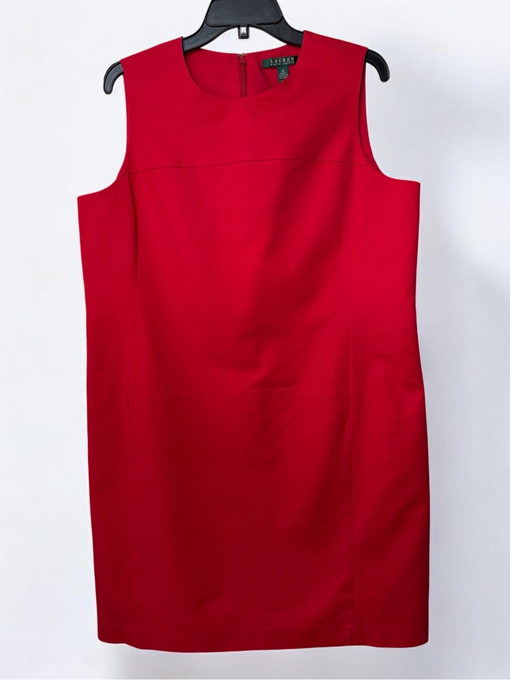 Lauren Ralph Lauren Red Cotton Sleeveless Sheath Dress